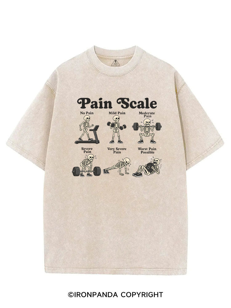Pain Scale Skeleton VINTAGE GYM SHIRT