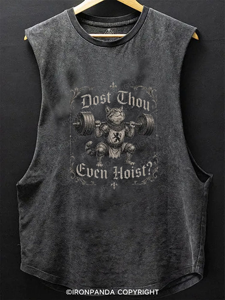 Dost Thou Even Hoist Cat Scoop Bottom Cotton Tank