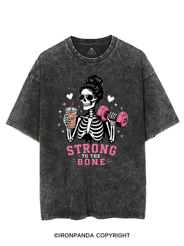 STRONG TO THE BONE SKELETON VINTAGE GYM SHIRT