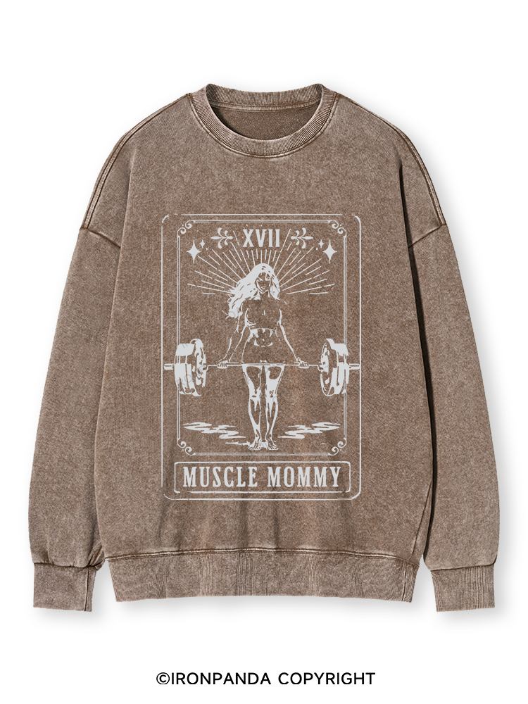 TAROT CARD MUSCLE MOMMY Washed Sweatshirt