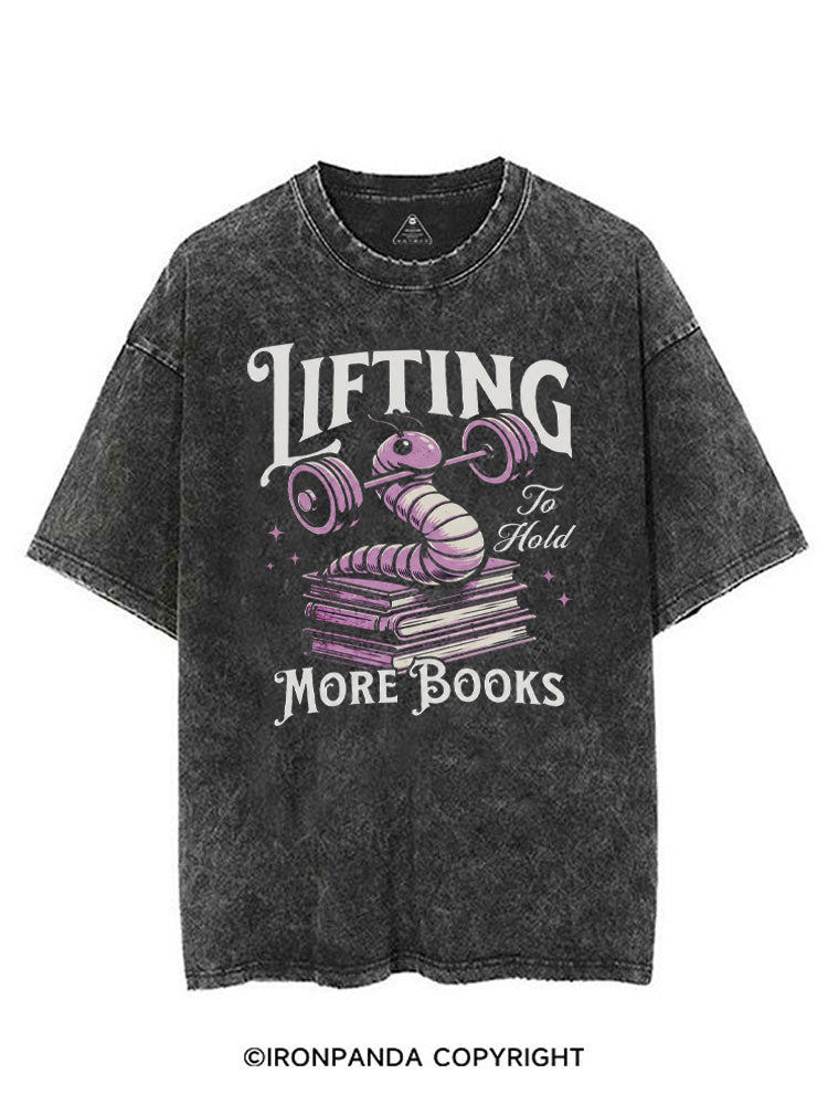 LIFTING TO HOLD MORE BOOKS BOOKISH WORKOUT VINTAGE GYM SHIRT