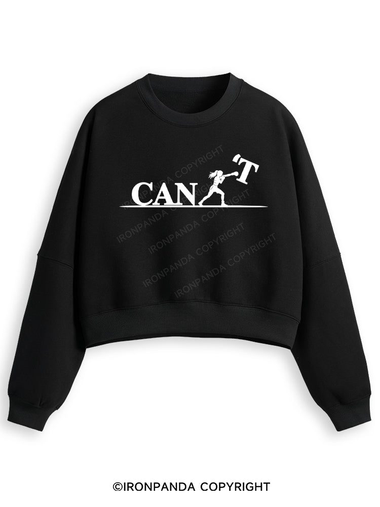 NOW I CAN Fleece Crop Sweatshirt