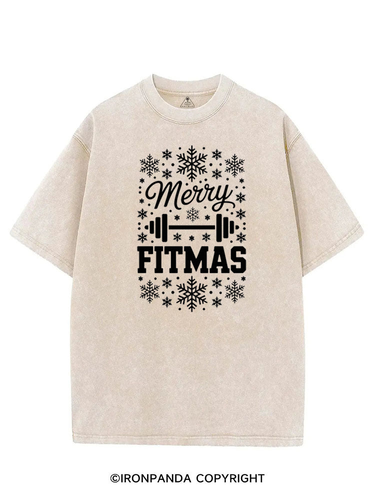 MERRY FITMAS MERRY CHRISTMAS VINTAGE GYM SHIRT