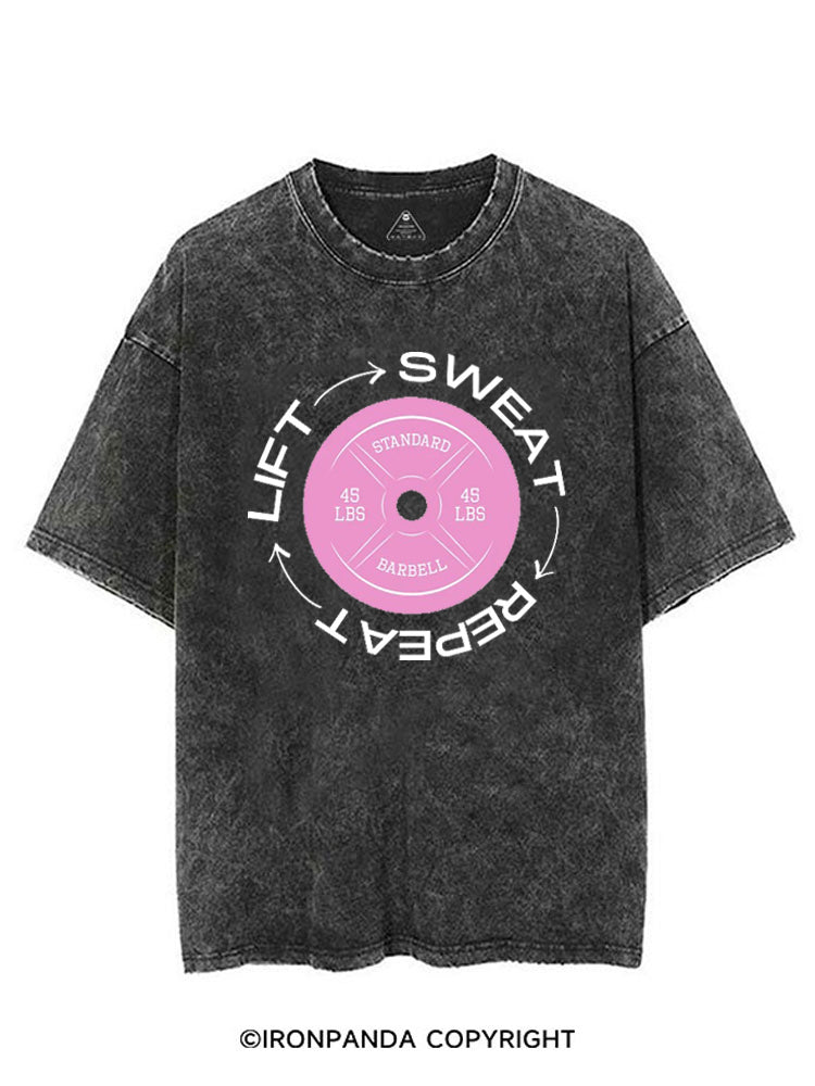 LIFT SWEAT REPEAT WORKOUT VINTAGE GYM SHIRT