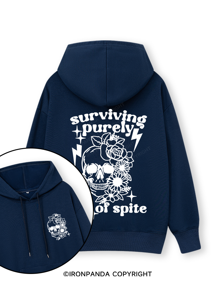 SURVIVING PURELY OUT OF SPITE Double-Sided Printed Classic Gym Hoodie