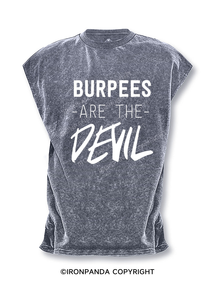 Burpees are the Devil Cut Off Tank