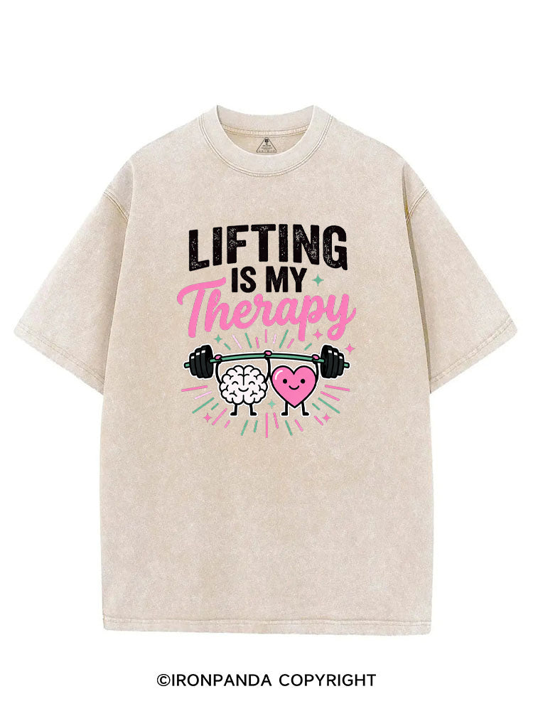 Lifting Is My Therapy VINTAGE GYM SHIRT
