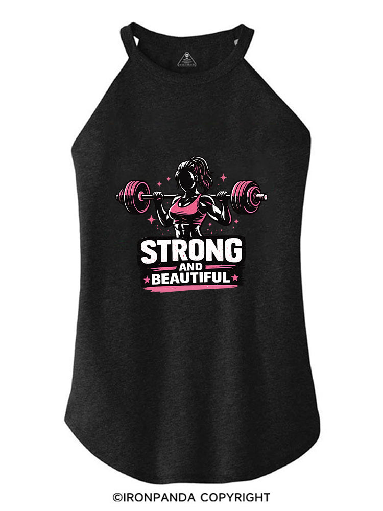 STRONG AND BEAUTIFUL STRONG VIBE ROCKER COTTON TANK