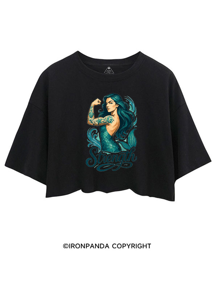 STRENGTH MUSCLE MERMAID CROP TOPS