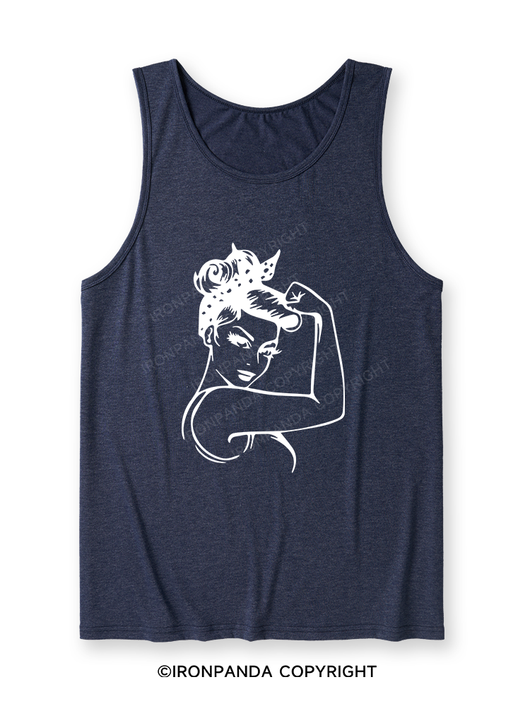 Power Woman With Muscles Ultra Soft Heather Tank