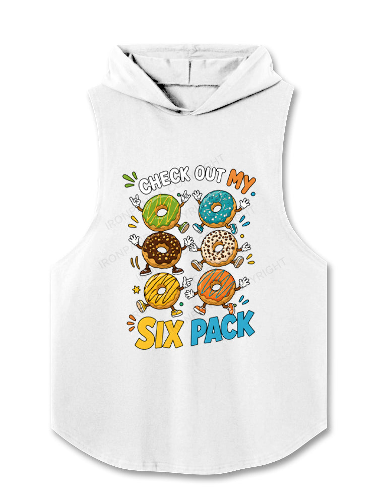 Check Out My Six Pack Donut Funny Gym Humor Hooded Tank