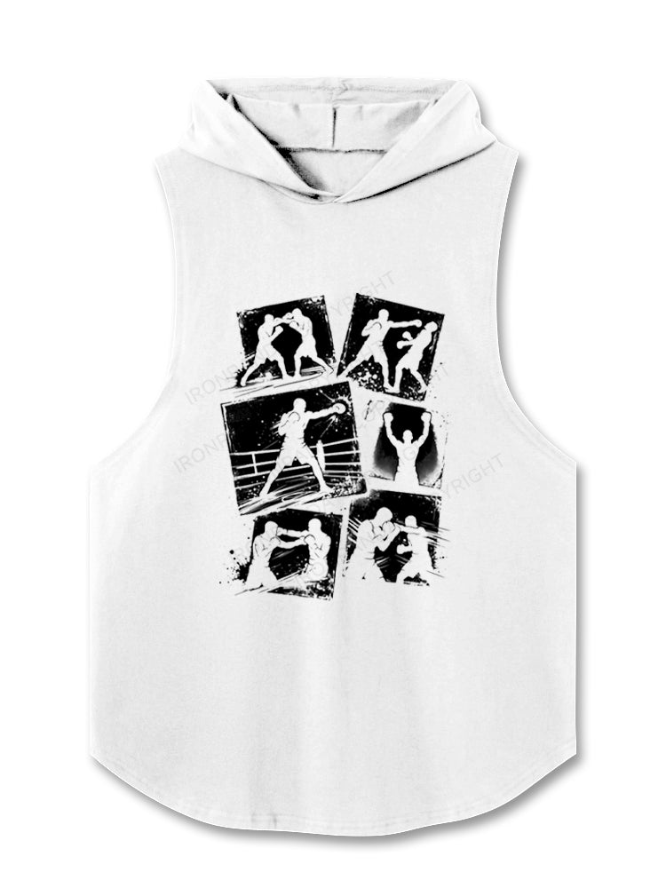 Vintage Boxing Player Boxer Hooded Tank