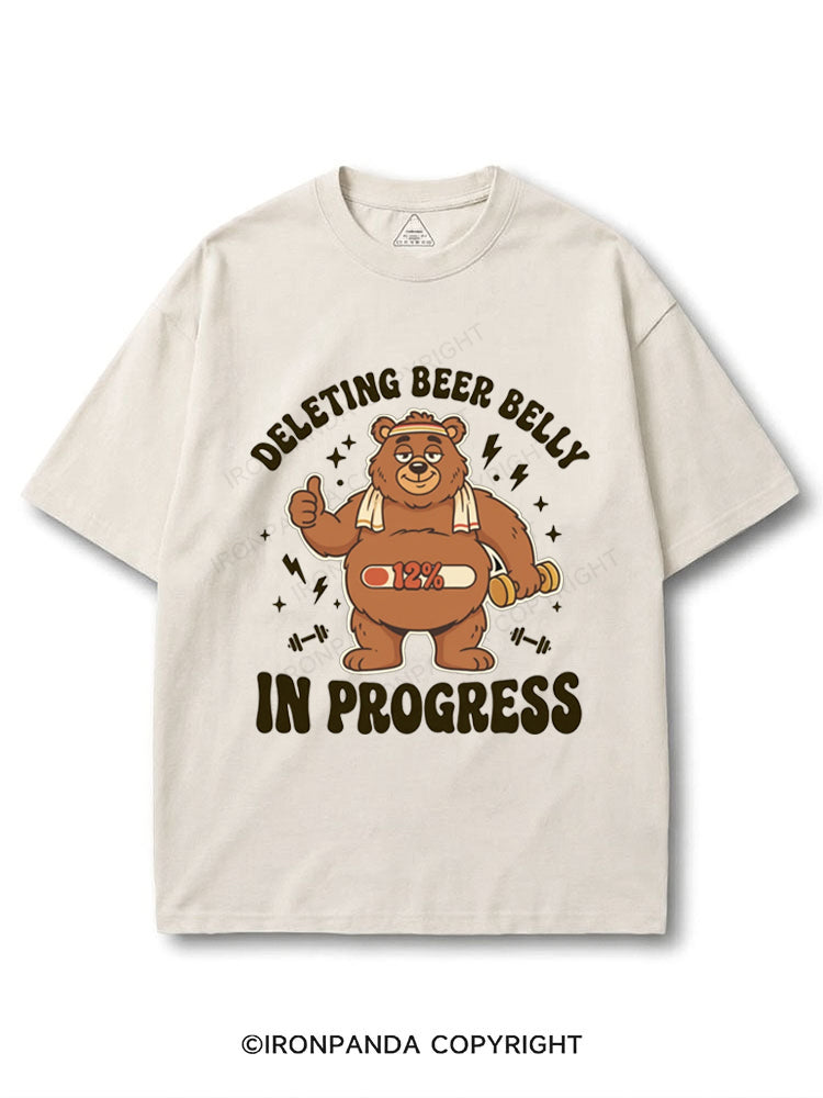 Deletin Beer Belly In Progress Funny Fitness COTTON PUMP COVER