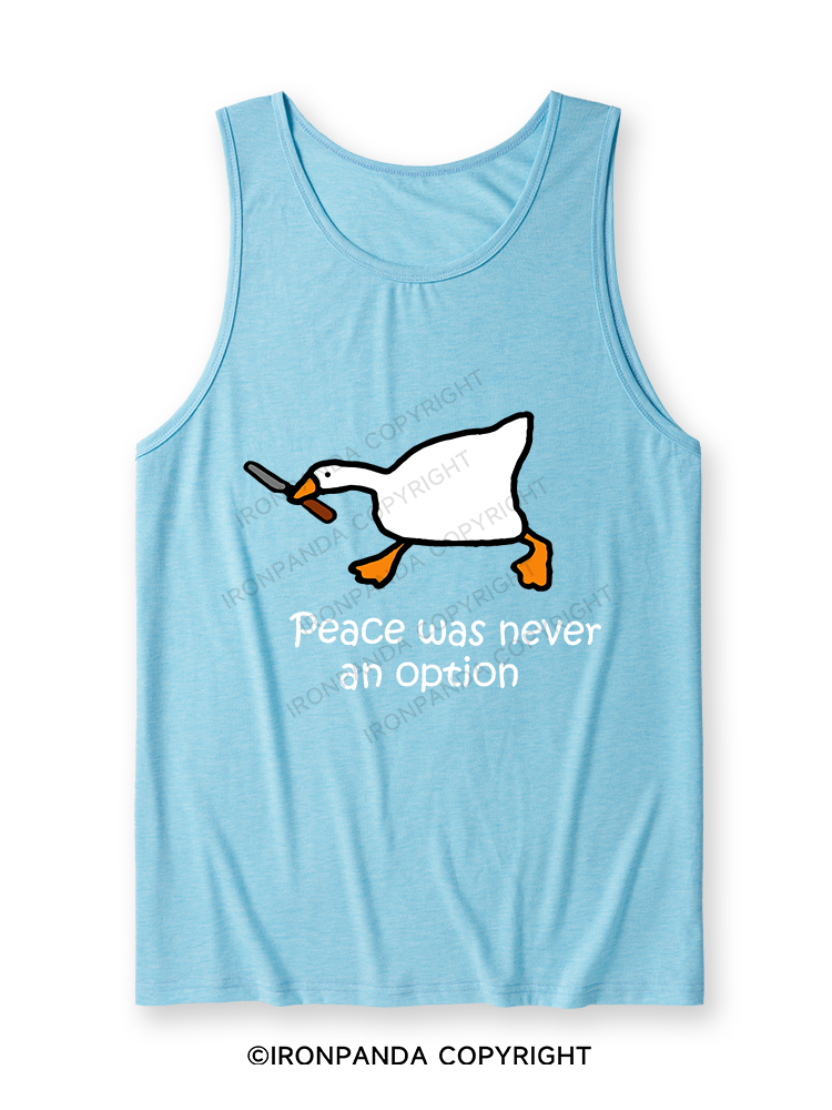 peace was never an option Ultra Soft Heather Tank