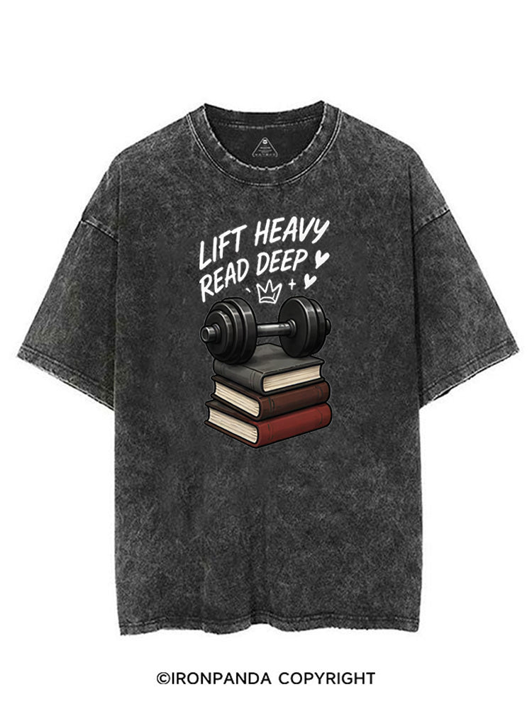 LIFT HEAVY READ DEEP VINTAGE GYM SHIRT
