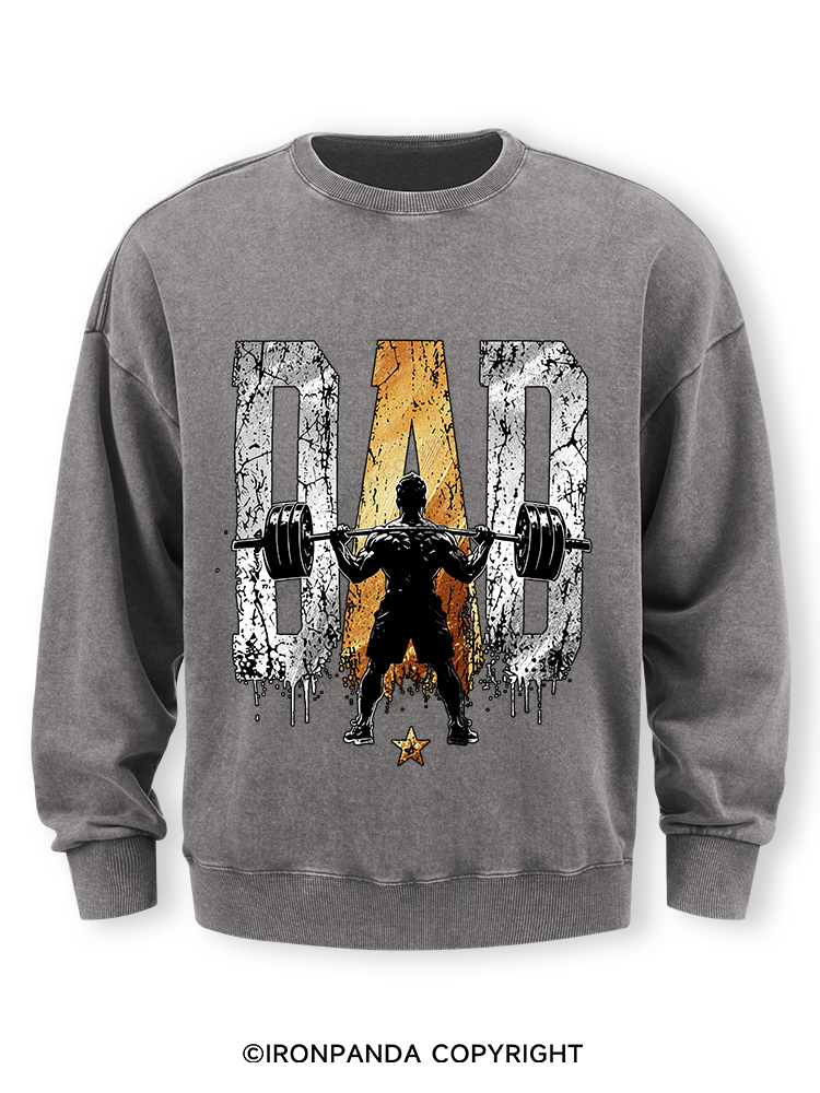 Dad Lifting Washed Sweatshirt
