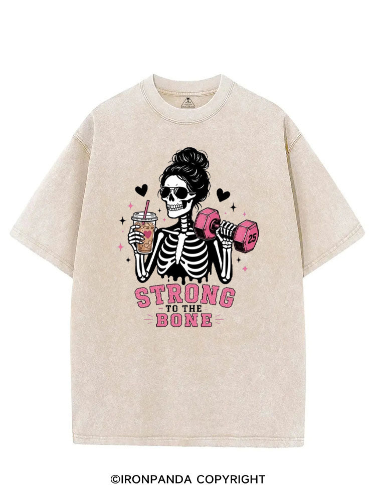 STRONG TO THE BONE SKELETON VINTAGE GYM SHIRT