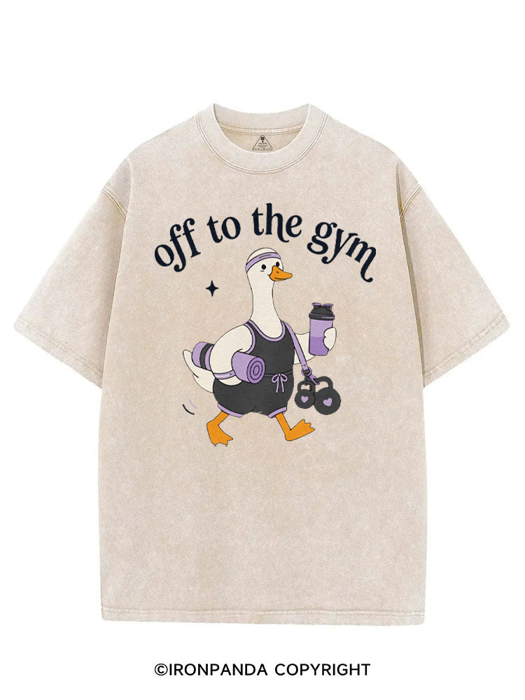 OFF TO THE GYM SILLY GOOSE VINTAGE GYM SHIRT