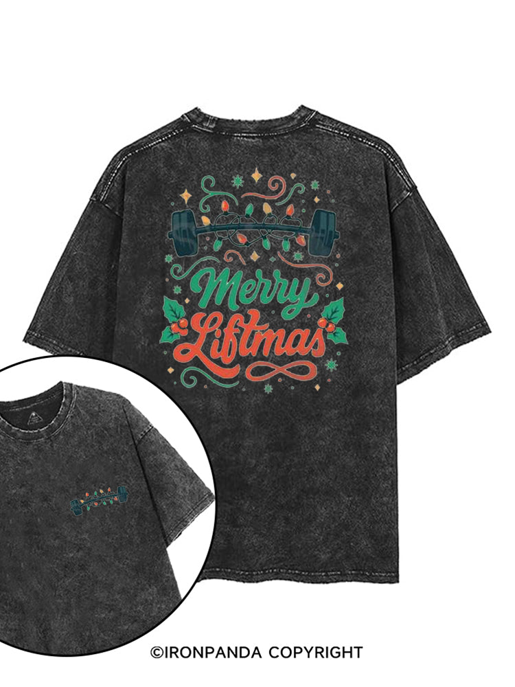 MERRY LIFTMAS STRONG CHRISTMAS printed Gym Shirt