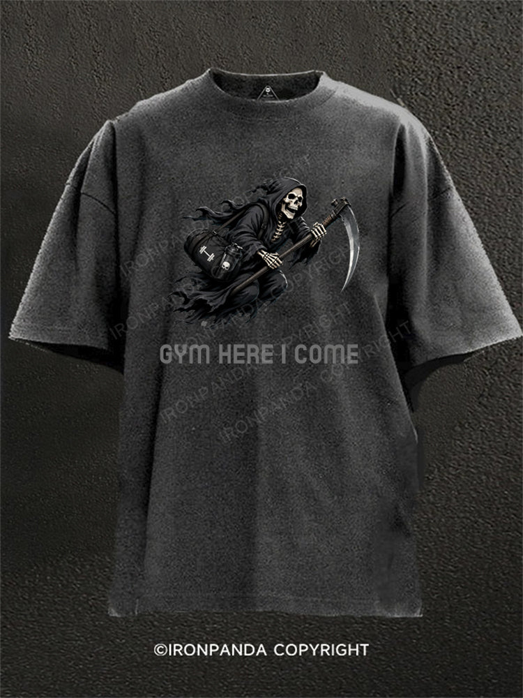 Gym Here I Come Washed Gym Shirt