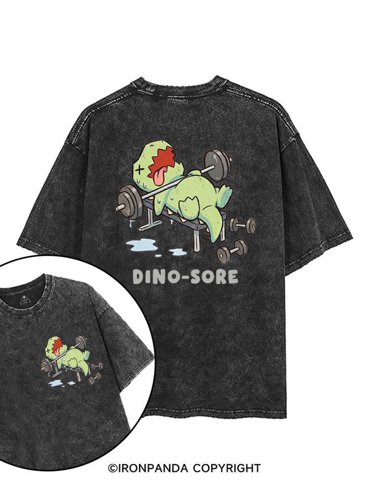 DINO-SORE FUNNY printed Gym Shirt