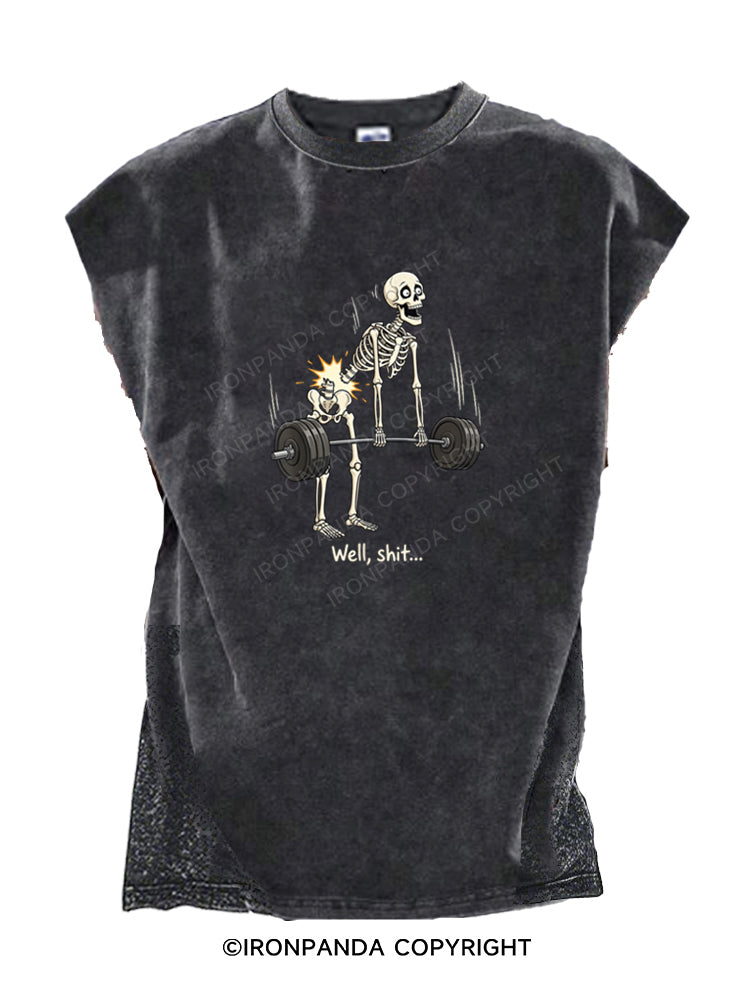 Well Shit Skeleton Deadlift Cut Off Tank