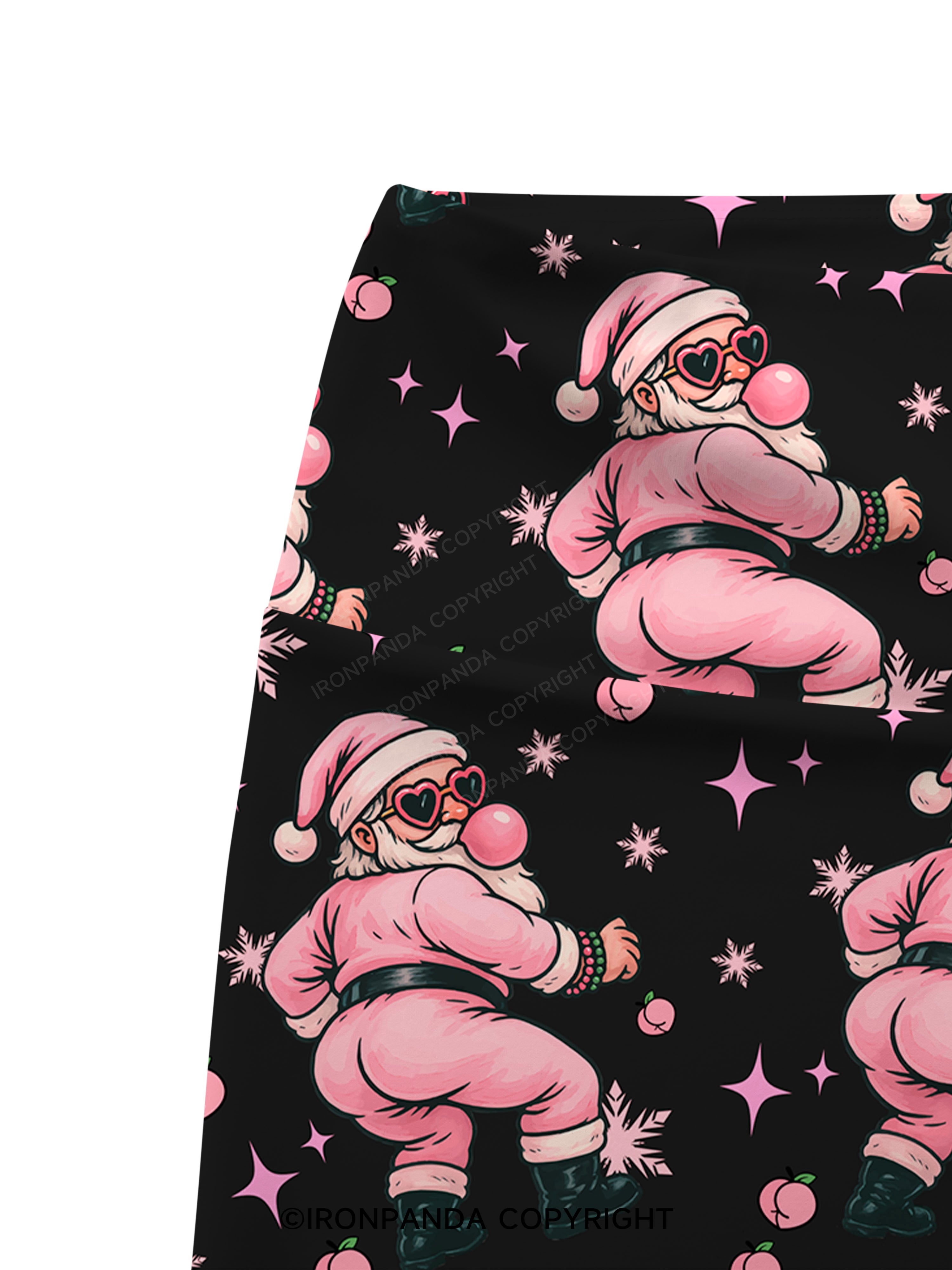 IRONPANDA MERRY THICC-MAS Printed Yoga Cycling Shorts