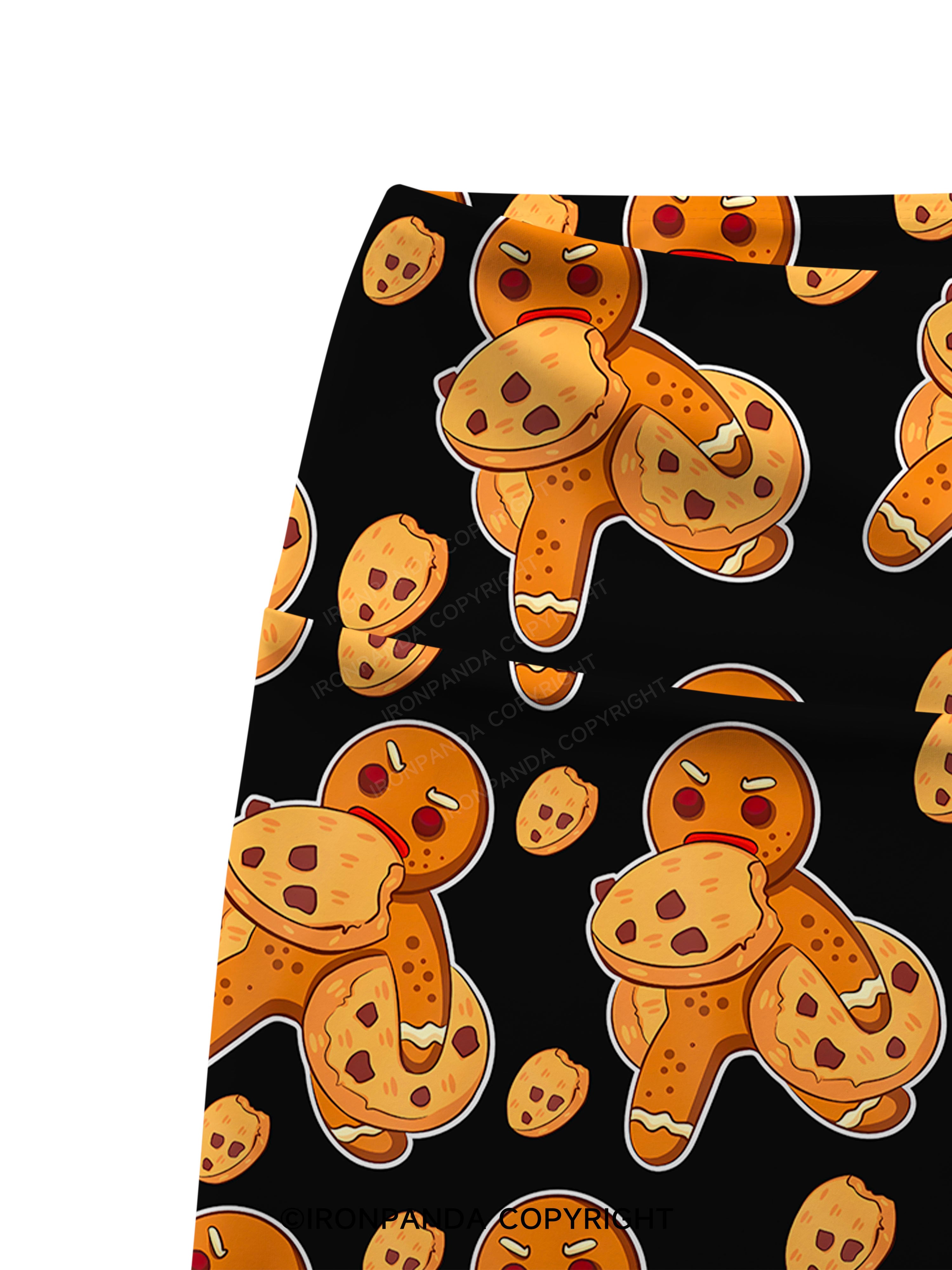 I DID IT ALL FOR THE COOKIES Printed Yoga Cycling Shorts