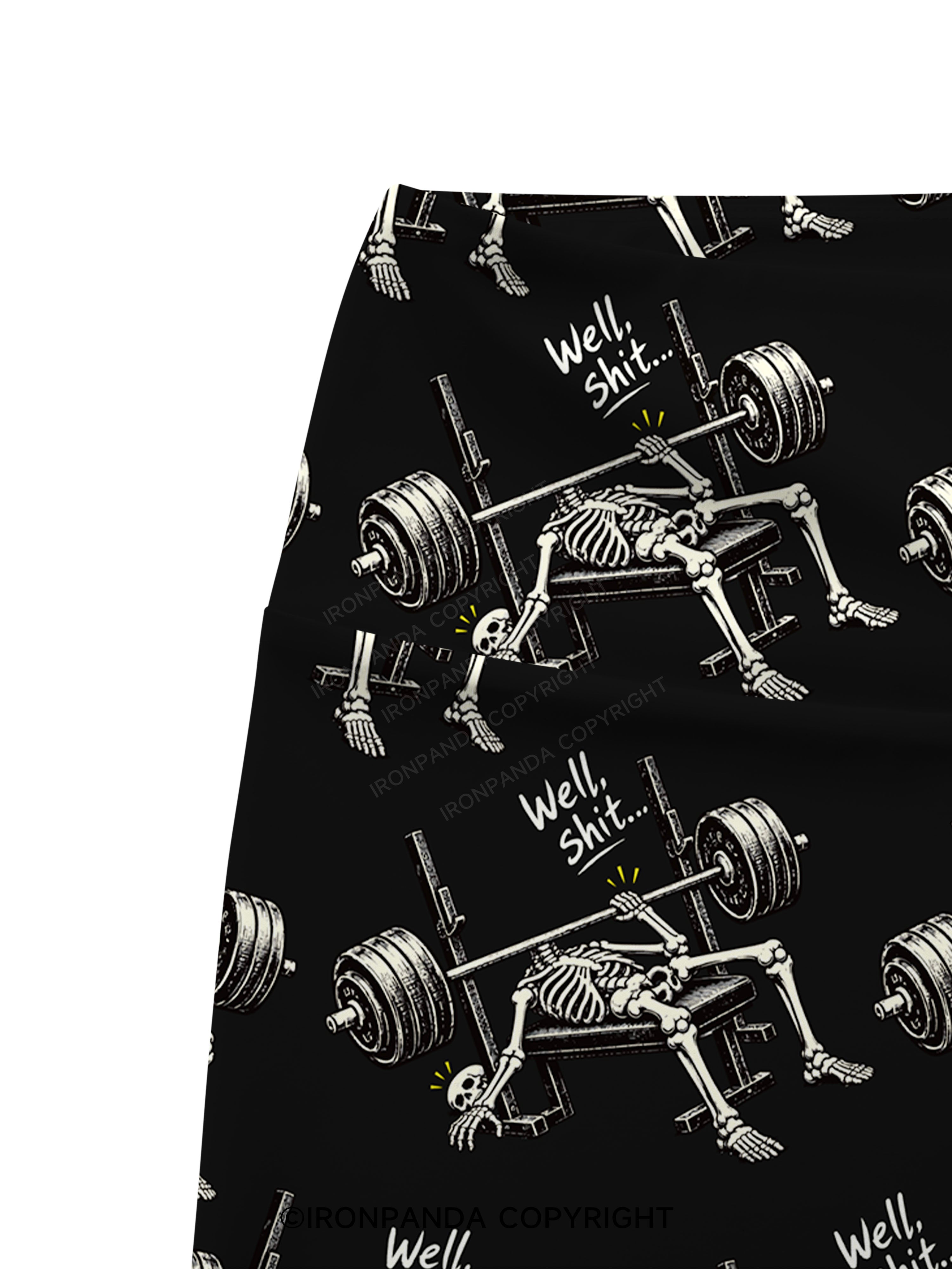 Well Shit...Funny Printed Yoga Cycling Shorts