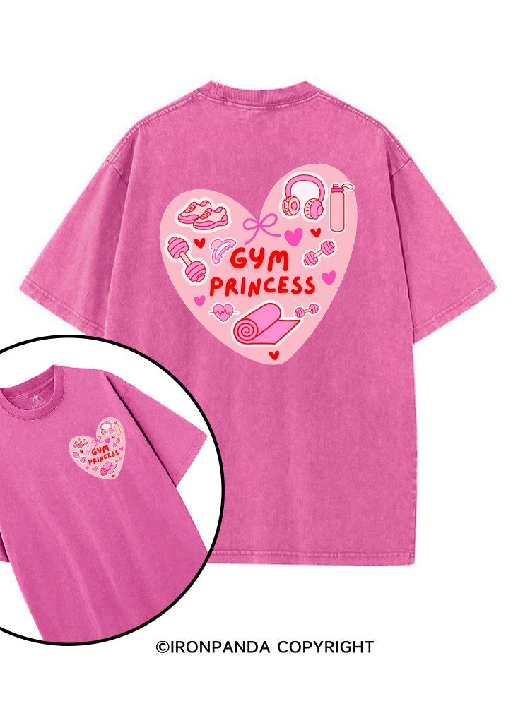 Pink Gym Princess printed Gym Shirt