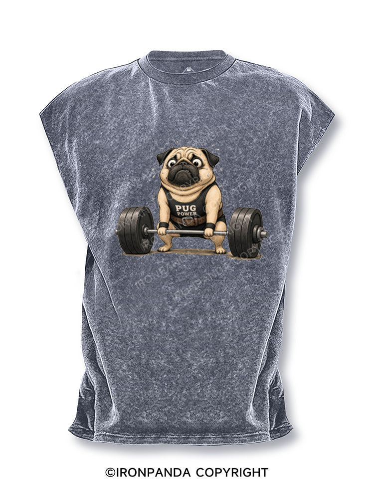 Pug Power Deadlift Cut Off Tank