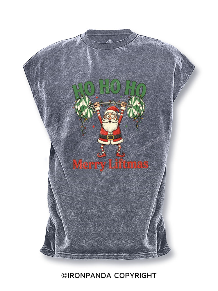 HO HO HO Merry Liftmas Cut Off Tank