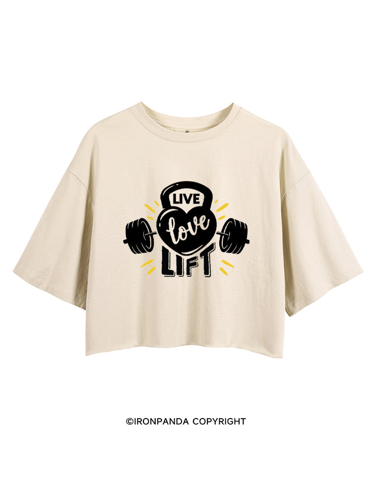 LIVE LOVE LIFT GYM LOVER CROP TOPS