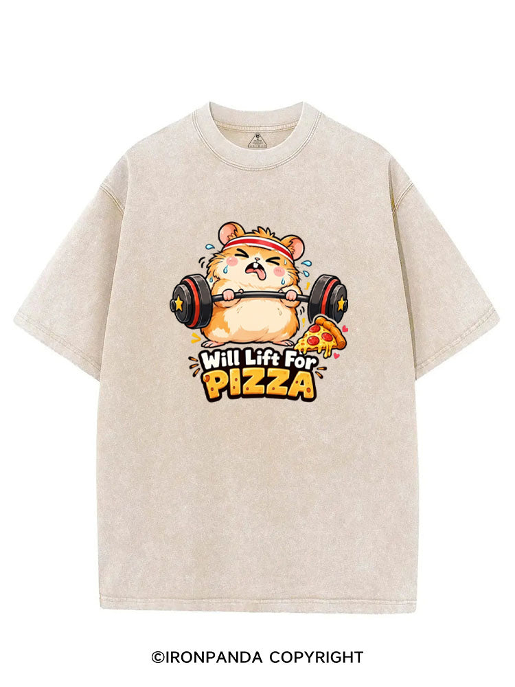 Will Lift For Pizza Funny VINTAGE GYM SHIRT