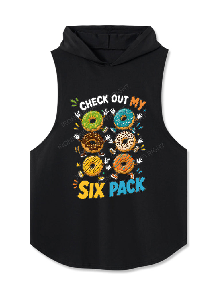 Check Out My Six Pack Donut Funny Gym Humor Hooded Tank