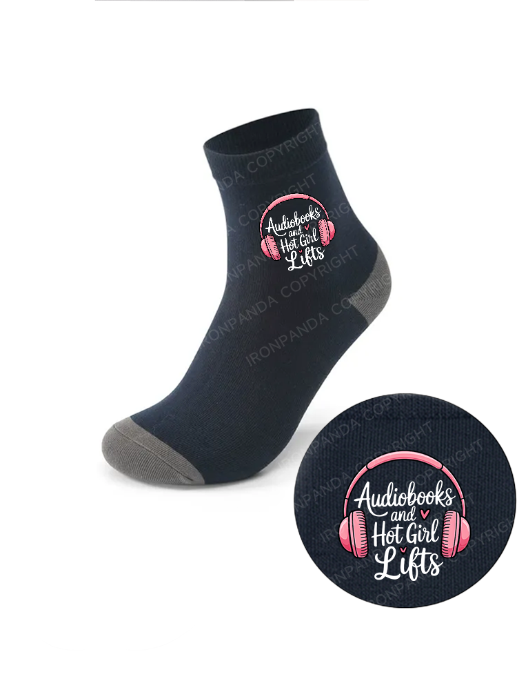 AUDIOBOOKS AND HOT GIRL LIFTS Crew Socks