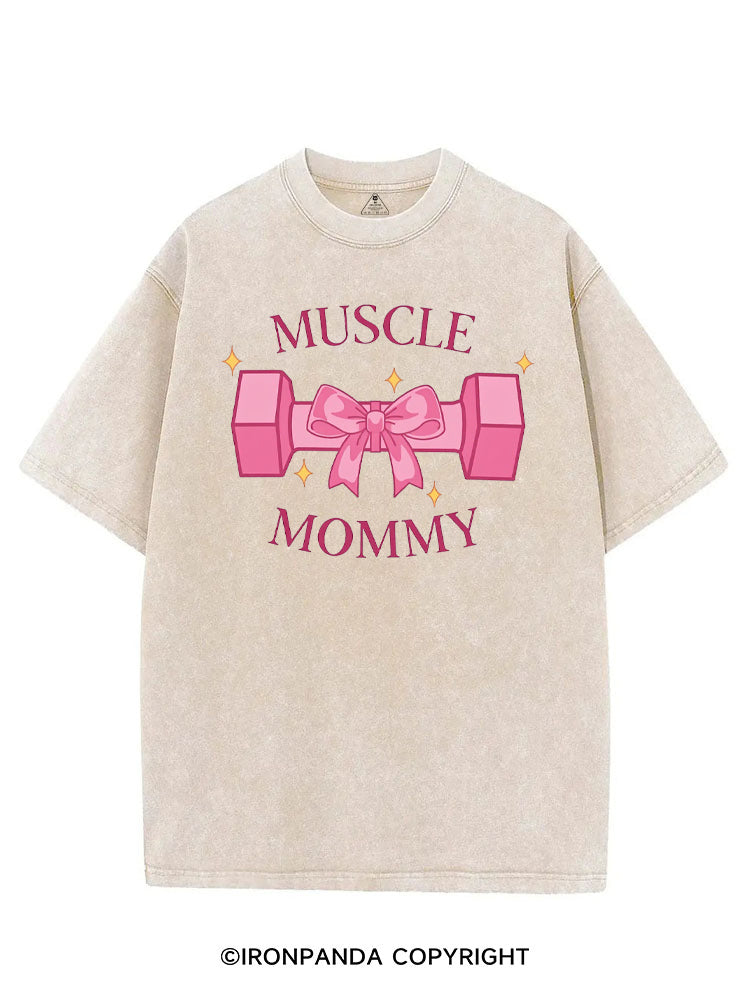 MUSCLE MOM GYM PINK VIBES VINTAGE GYM SHIRT