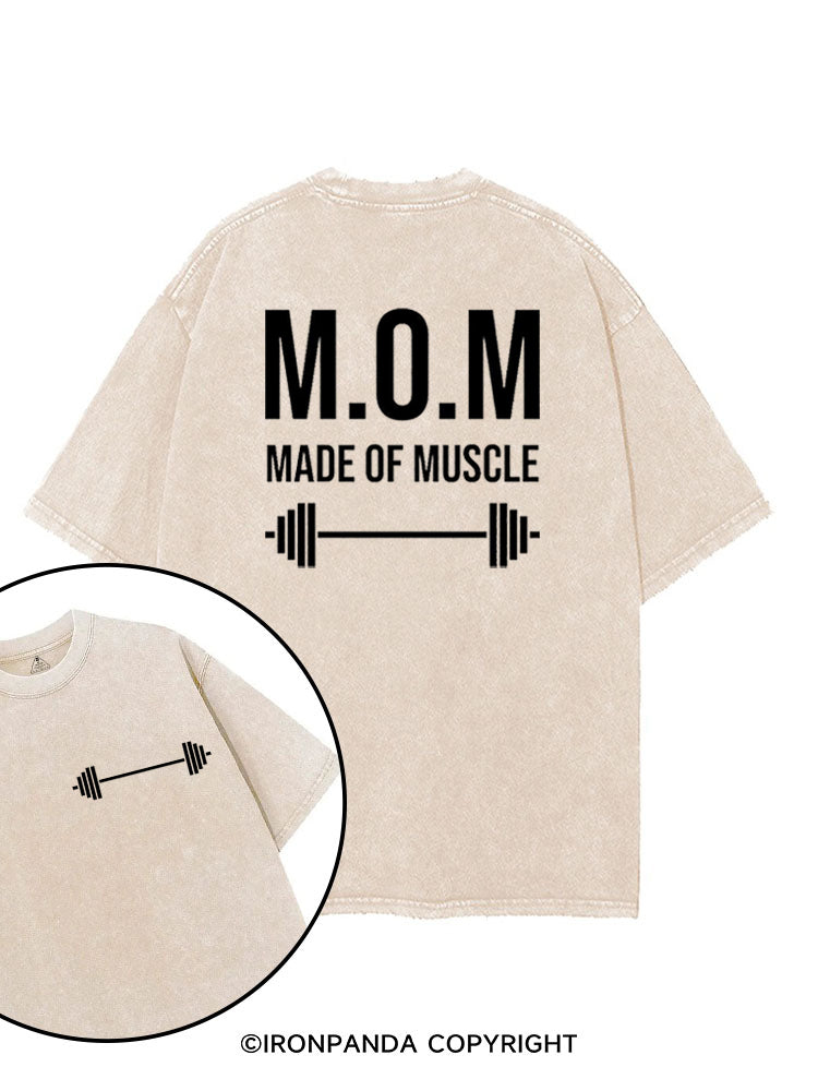 M.O.M MADE OF MUSCLE printed Gym Shirt