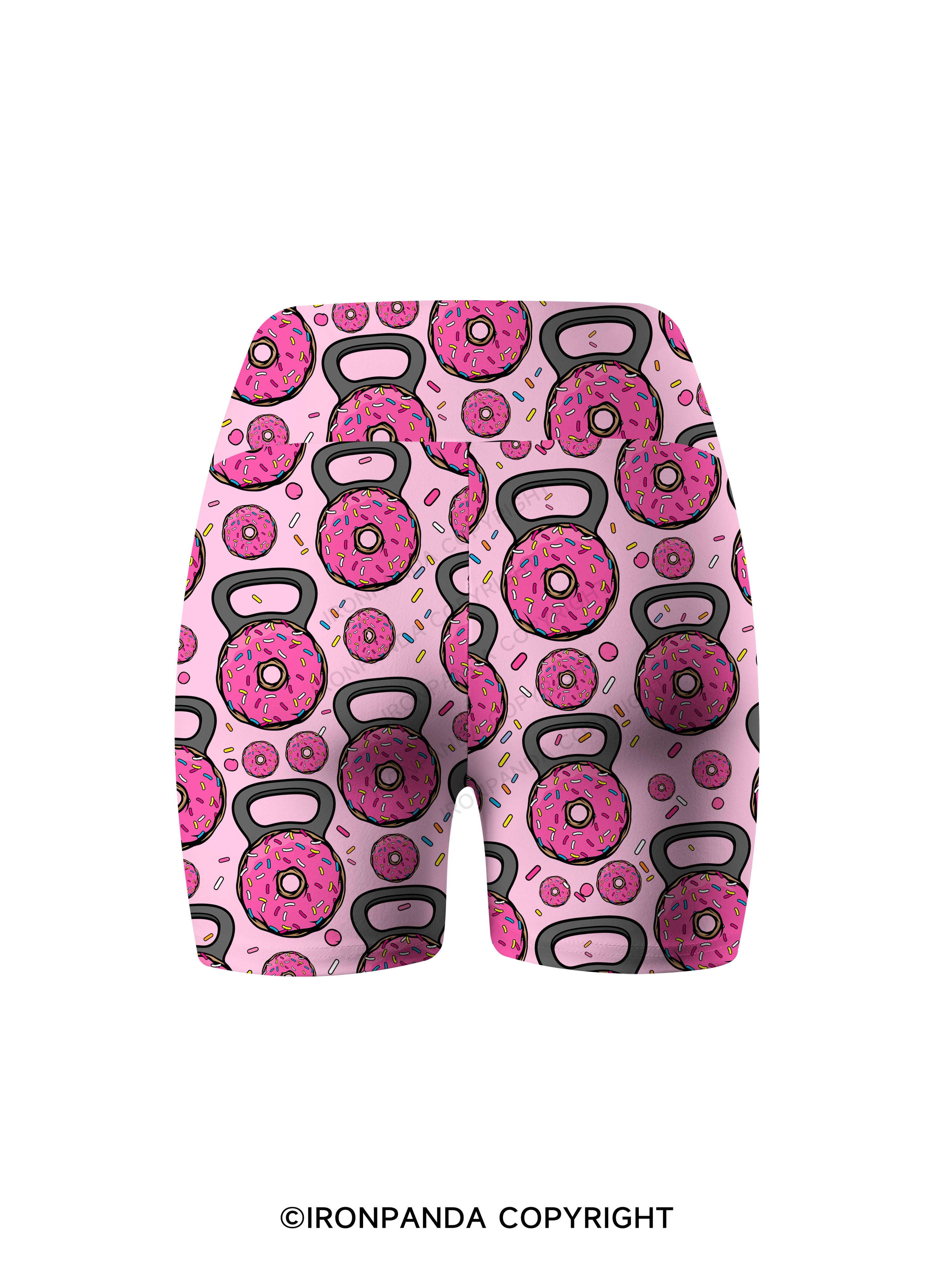 DONUT BARBELL Printed Yoga Cycling Shorts