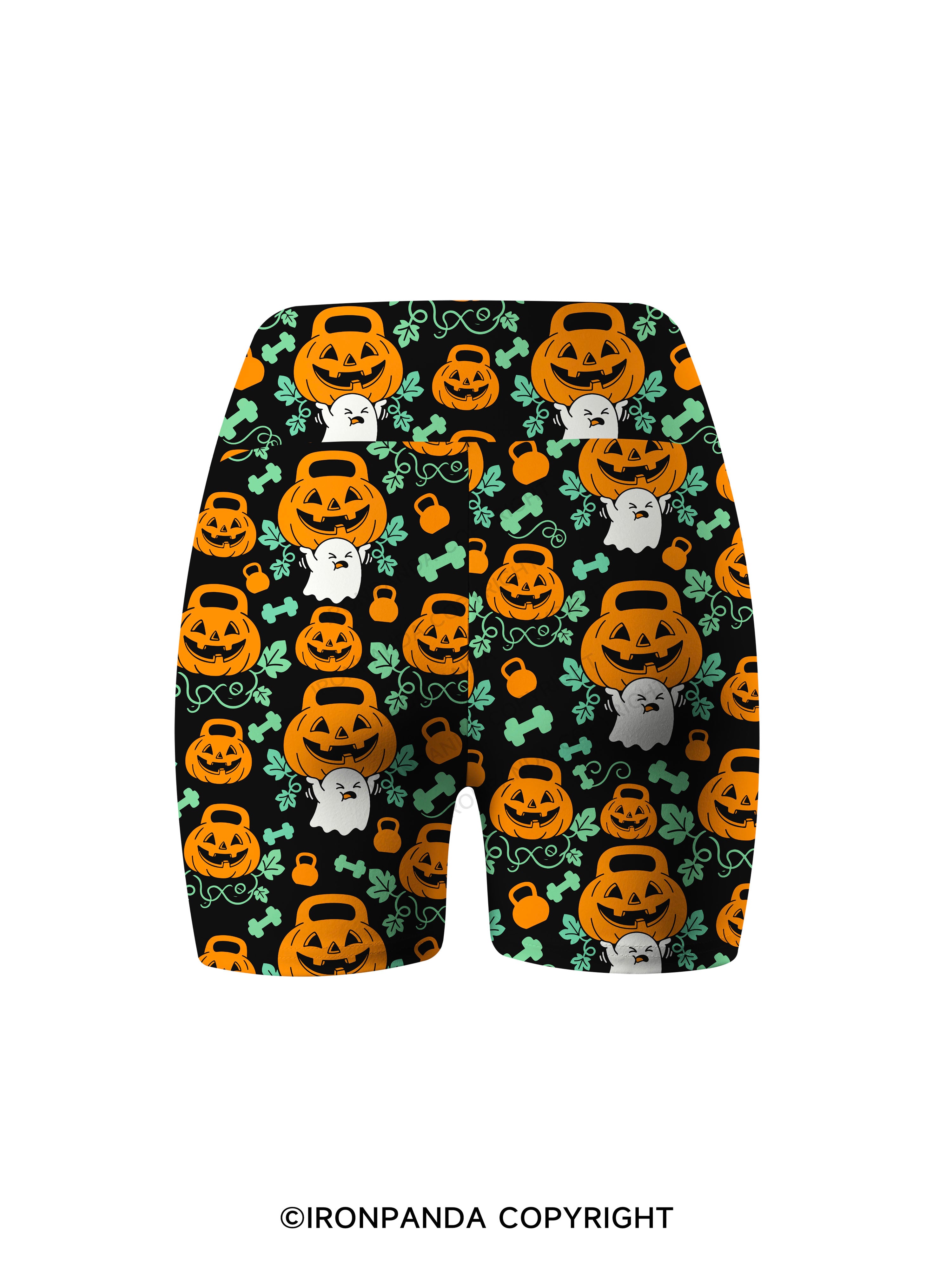 HEAVY SPOOKY Printed Yoga Cycling Shorts