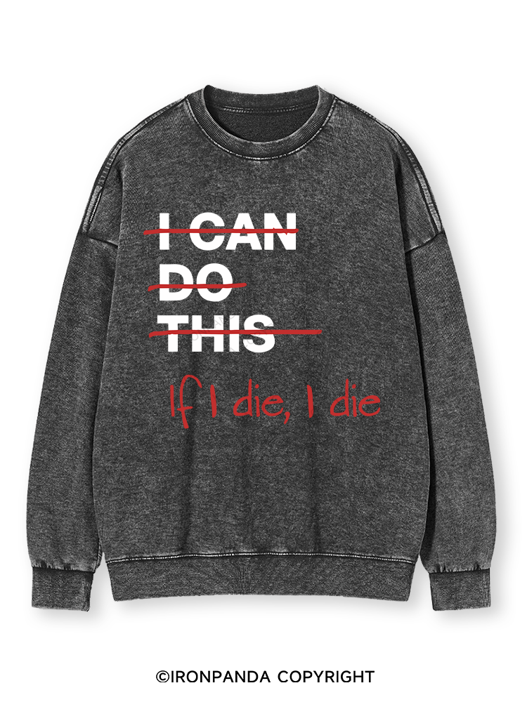 IF I DIE I DIE Washed Sweatshirt