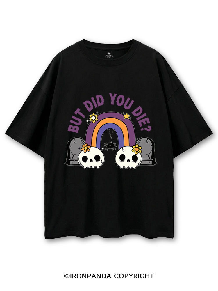 But Did You Die Funny Goth Skull COTTON PUMP COVER