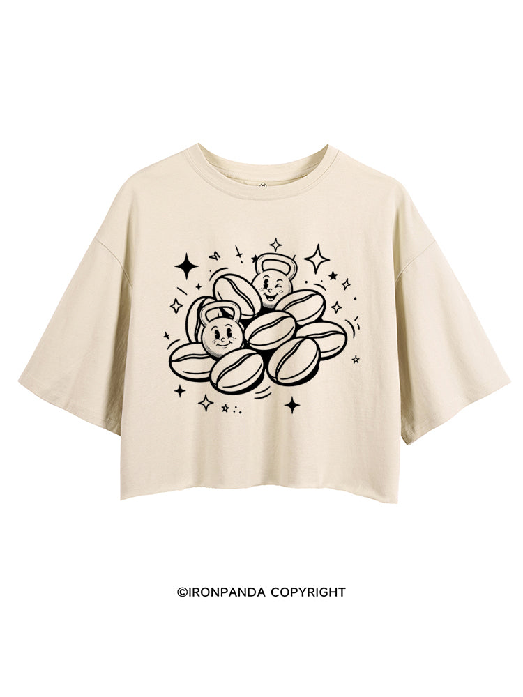 CAFFEINE KETTLEBELL GYM LOVER CROP TOPS