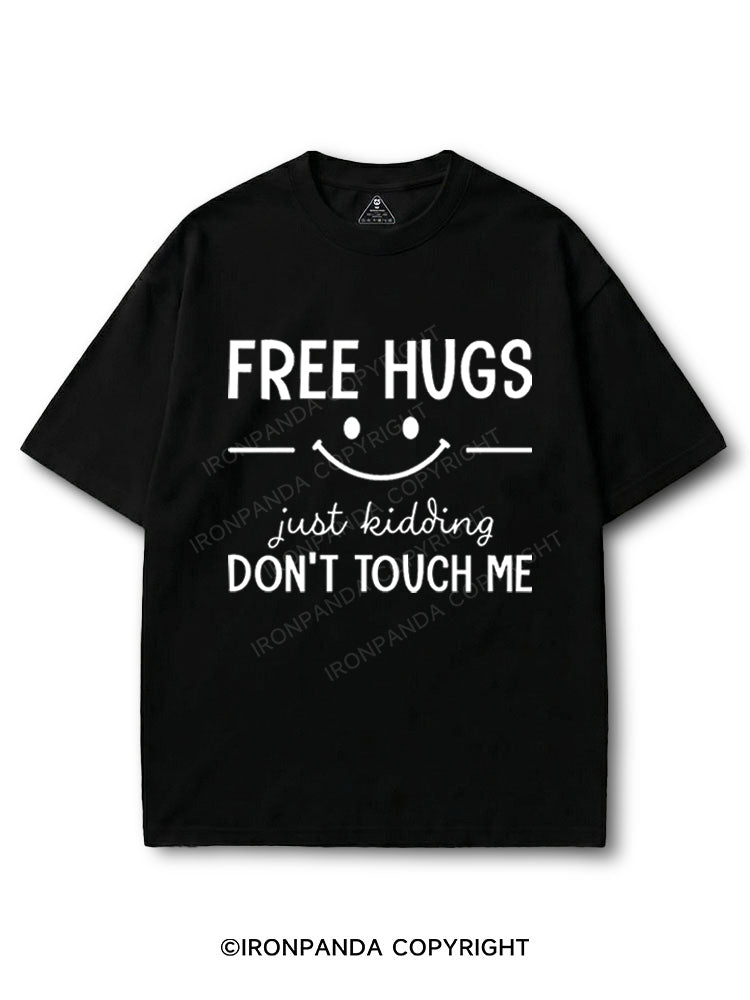 Free Hugs Just Kidding Don't touch me funny COTTON PUMP COVER