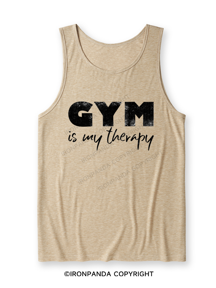 GYM IS MY THERAPY Ultra Soft Heather Tank