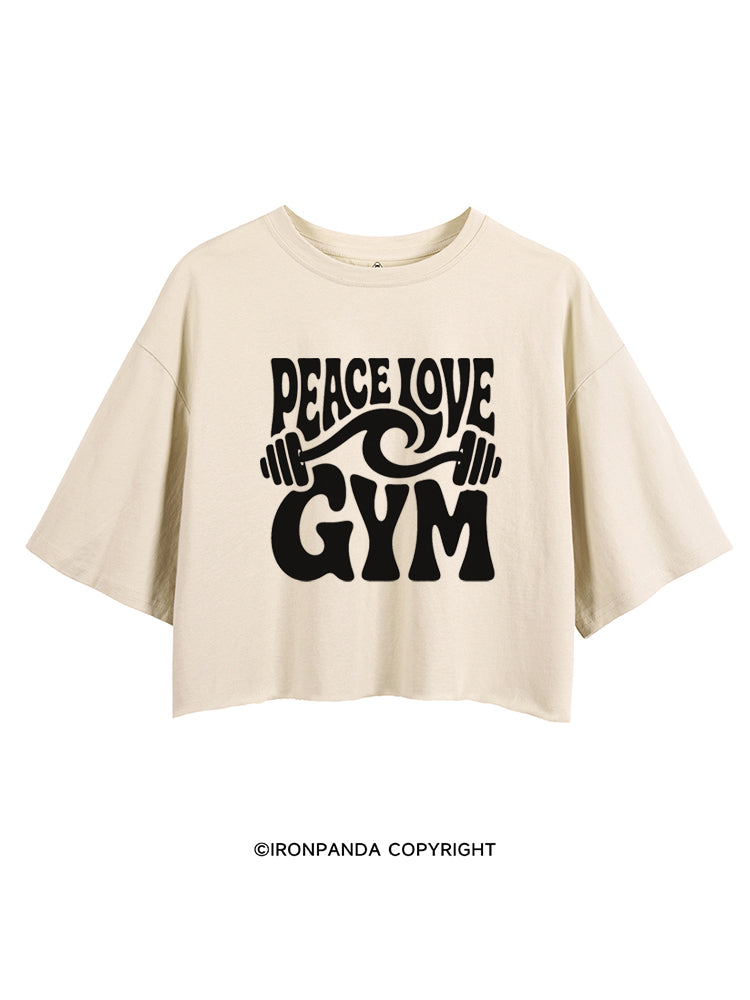 PEACE LOVE GYM CROP TOPS