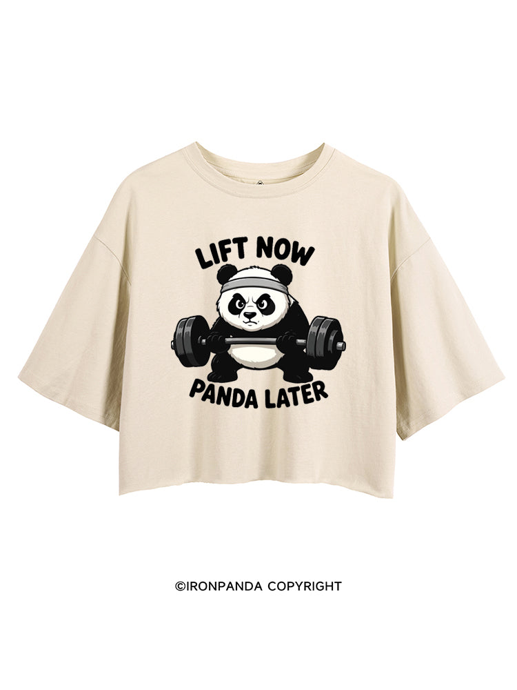 LIFT NOW PANDA LATER CROP TOPS