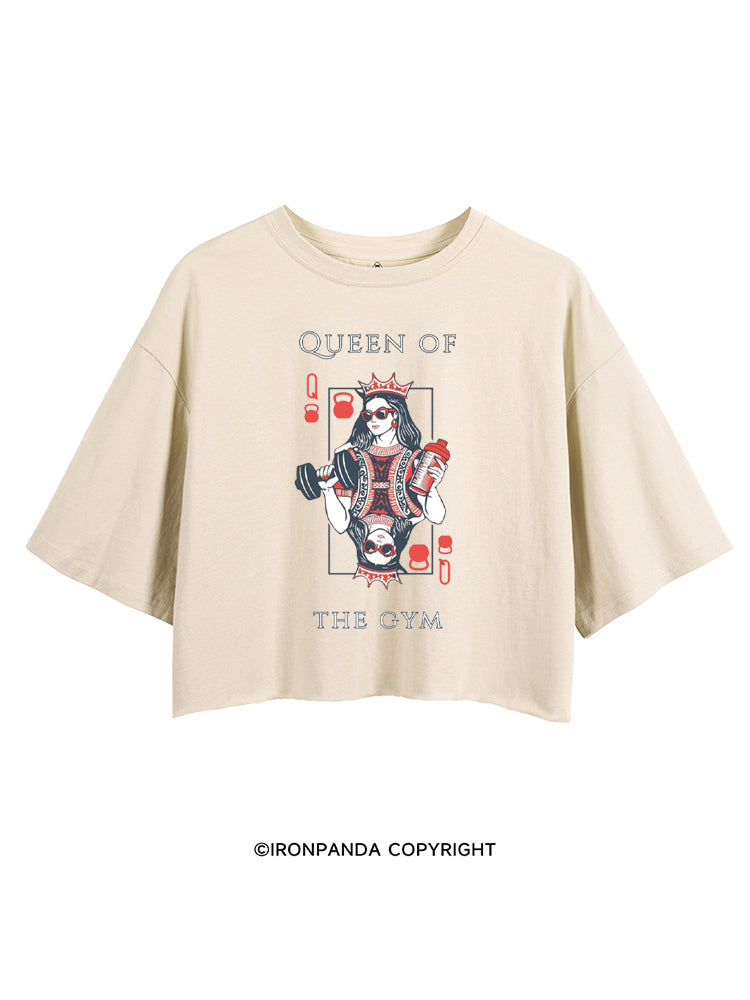 QUEEN OF THE GYM POKER CROP TOPS