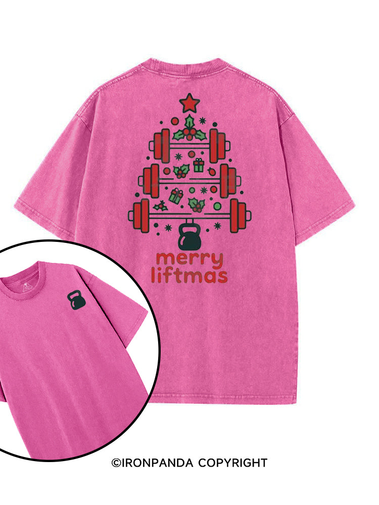 MERRY LIFTMAS FITNESS CHRISTMAS TREE printed Gym Shirt