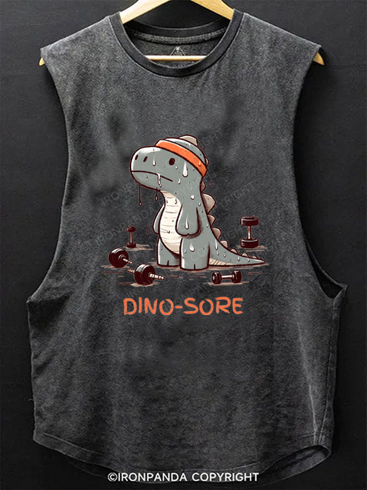 Funny Dinosaur T- Rex Scoop Bottom Cotton Tank